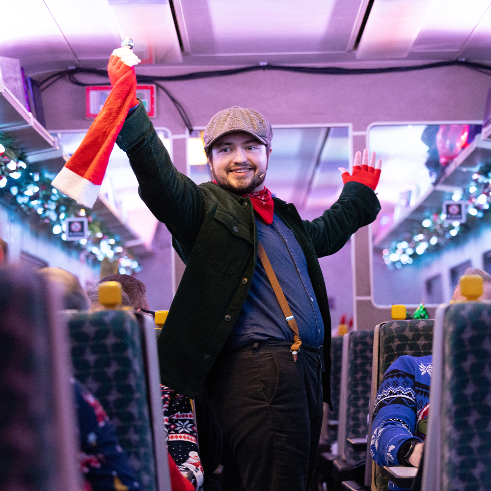 Hobo on board THE POLAR EXPRESS™ Train Ride Edinburgh 