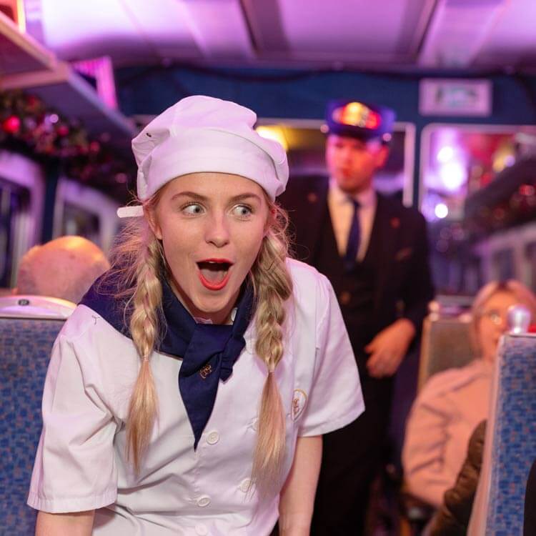A chef on board THE POLAR EXPRESS™ Train Ride London